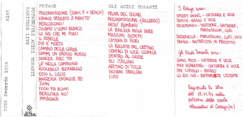 a145 gli acidi tonanti + potage: manitese live 1994